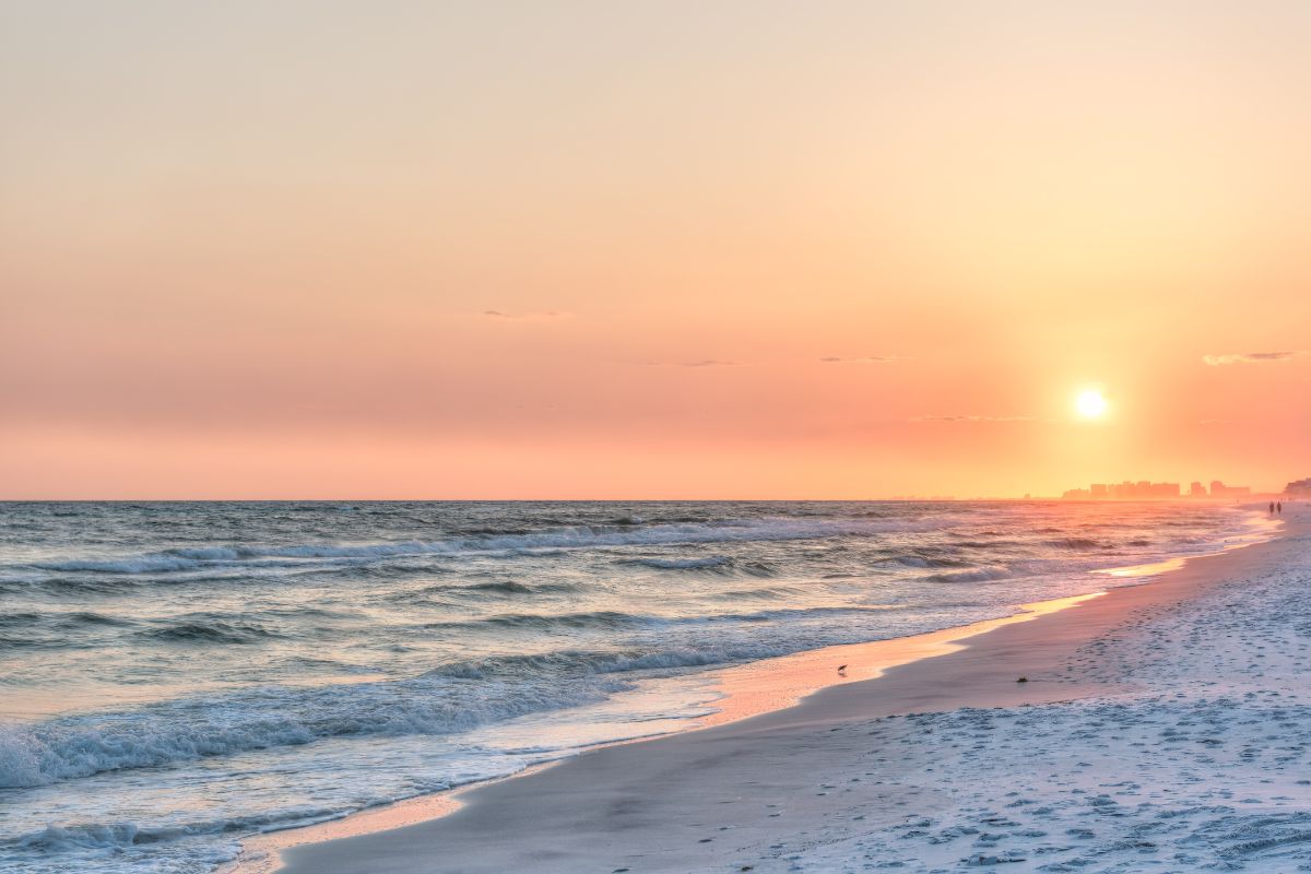 sunset in gulf coast of florida